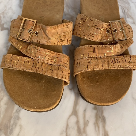 Vionic Skylar Grip Adjustable Gold Cork Strap EVA Support Women's Sandal Size 9 - Picture 5 of 10